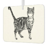 Zwarte Witte Tabby Kat Auto Geurverfrisser Luchtverfrisser (Links)