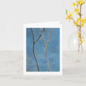Zwarte & witte takken bij het blauwe abstracte kaart (Gele Bloem)