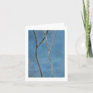 Zwarte & witte takken bij het blauwe abstracte kaart