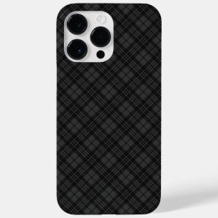 Zwarte witte tartan gevat winterkerstpatroon Case-Mate iPhone 14 pro max hoesje