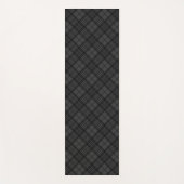 Zwarte witte tartan gevat winterkerstpatroon yogamat (Voorkant)