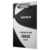 zwarte witte teamkleuren basketbalcode klembord (Links)