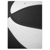 zwarte witte teamkleuren basketbalcode klembord (Achterkant)