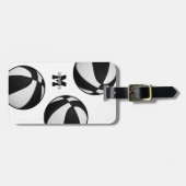 zwarte witte teamkleuren basketbaltas bagagelabel (Voorkant horizontaal)