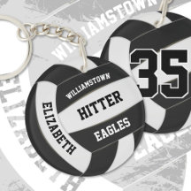 zwarte witte teamkleuren gepersonaliseerd volleyba