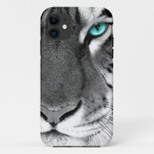 Zwarte witte tijger Case-Mate iPhone case (Achterkant)