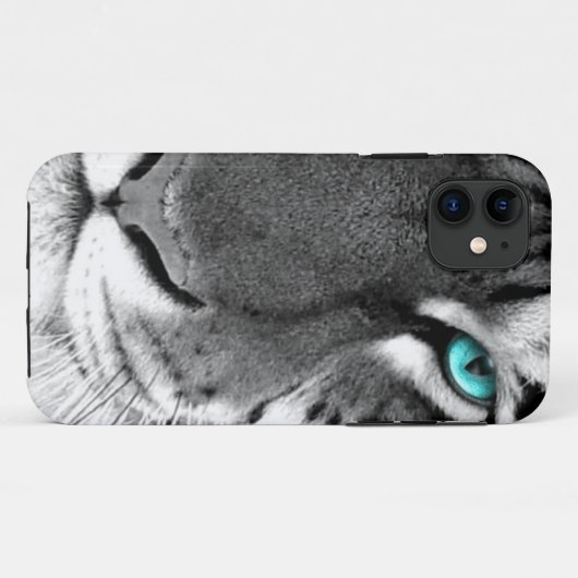 Zwarte witte tijger Case-Mate iPhone case (Achterkant (horizontaal))