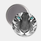 Zwarte witte tijger magneet (Voorkant / Achterkant)
