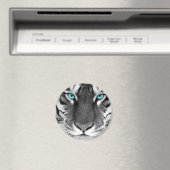 Zwarte witte tijger magneet (Insitu (Vaatwasser))