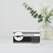 Zwarte witte trompet aangepaste visitekaartjes (Staand voorkant)