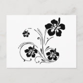 ZWARTE WITTE TROPISCHE STROOM GRAFISCHE VECTORPOST BRIEFKAART (Voorkant)