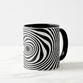 Zwarte witte twist mok (Voorkant rechts)