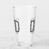 Zwarte witte typografie personaliseerde de vader glas (Links)