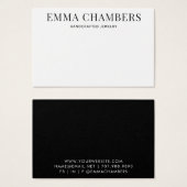 Zwarte witte Typografie voor oormerking Visitekaartje (Voorkant /achterkant)