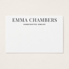 Zwarte witte Typografie voor oormerking Visitekaartje