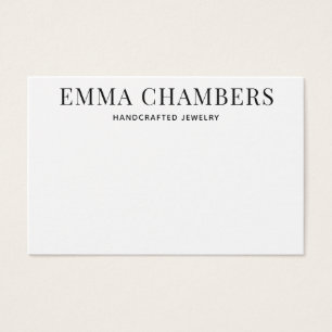 Zwarte witte Typografie voor oormerking Visitekaartje