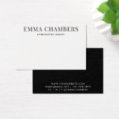 Zwarte witte Typografie voor oormerking Visitekaartje (Bureau)