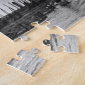 Zwarte witte  Venetië Canal Travel Legpuzzel (Zijkant)