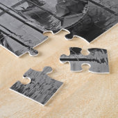 Zwarte witte  Venetië Canal Travel Legpuzzel (Zijkant)