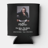 Zwarte witte verjaardagsfoto man mythe legende blikjeskoeler (Voorkant)