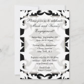 Zwarte witte verloving kaart (Voorkant)