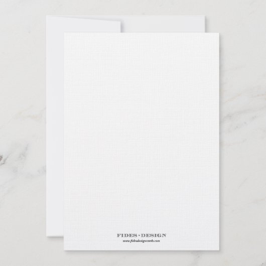 Zwarte witte Victoriaans scroll monogram bruiloft Kaart (Achterkant)