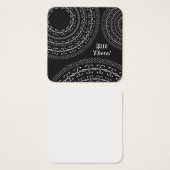 Zwarte & Witte Vierkante Notities voor het Schrijv Vierkante Visitekaartjes (Voorkant /achterkant)