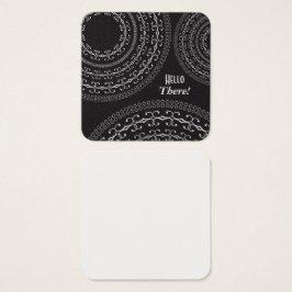 Zwarte & Witte Vierkante Notities voor het Schrijv Vierkante Visitekaartjes