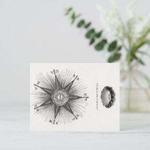 Zwarte witte Vintage Horoscoop zodiaal, astrologie Briefkaart