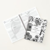 Zwarte witte Vintage Notitieboek (Binnen)