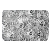 zwarte witte vis badmat (Voorkant)