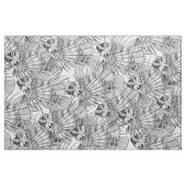 zwarte witte vis stof (Fat Quarter)