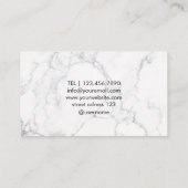 Zwarte witte visitekaartje voor psycholoog (Achterkant)