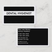 Zwarte witte visitekaartjes voor tandheelkundige h (Voorkant / Achterkant)