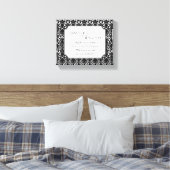 Zwarte witte vochtige bruiloft gepersonaliseerde c canvas afdruk (Insitu (Slaapkamer))