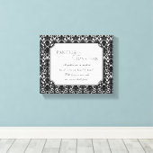 Zwarte witte vochtige bruiloft gepersonaliseerde c canvas afdruk (Insitu (Houten vloer))