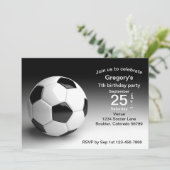 Zwarte, witte Voetbal Football Kaart (Staand voorkant)