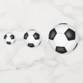 zwarte witte voetballen kinder partij confetti (Achterkanten)
