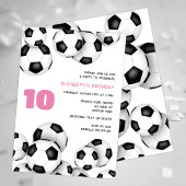 Zwarte witte voetballen verjaardagsfeestje voor ki kaart