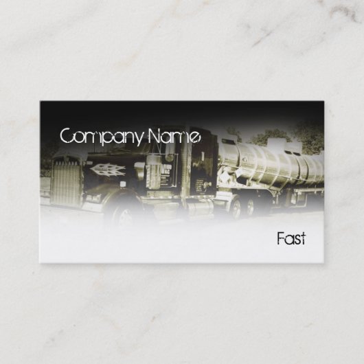 zwarte witte vrachtwagen visitekaartje (Voorkant)