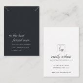 ZWARTE WITTE VRIEND KETTING MET VERSCHIJNSELAAR PLAATSKAARTJE (Voorkant / Achterkant)