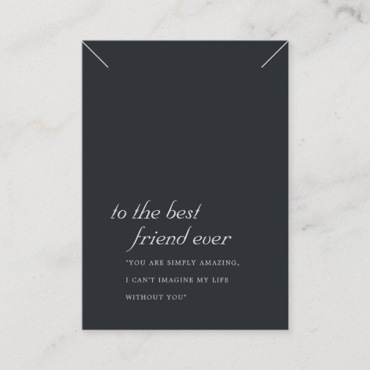 ZWARTE WITTE VRIEND KETTING MET VERSCHIJNSELAAR PLAATSKAARTJE (Voorkant)