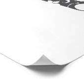 Zwarte witte vrouwenpoten met een bloesem poster (Hoek)