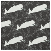 zwarte witte walvissen stof (Swatch)