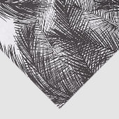 Zwarte witte waterverf handgeschilderde palmbomen tissuepapier (Detail)
