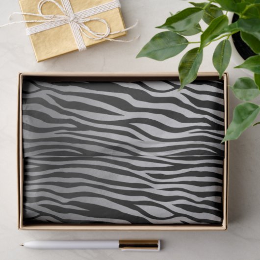 Zwarte witte Waterverf Ombre Zebra Afdrukken Tissuepapier (Geschenk)