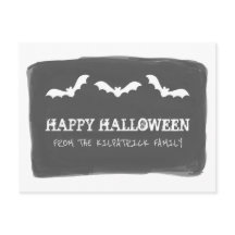 Zwarte witte Waterverf vleermuizen halloween Brief