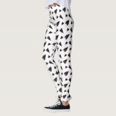 Zwarte Witte Waterverf Vrouwen Leggings (Links)