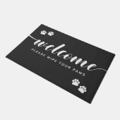 Zwarte witte welkomstpagina's Wissen uw poten Deurmat (Schuin)