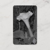 Zwarte witte wilde bloemen visitekaartje (Achterkant)
